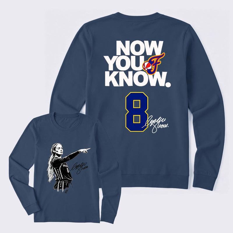 Sophie Cunningham Now You Know Double-Sided Basketball Graphic Long Sleeve T-Shirt
