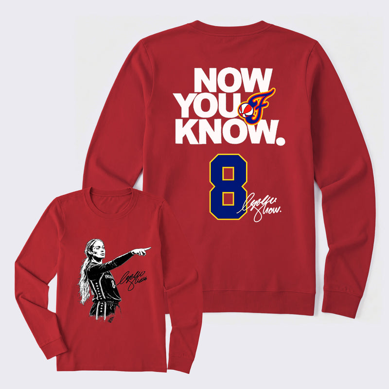 Sophie Cunningham Now You Know Double-Sided Basketball Graphic Long Sleeve T-Shirt