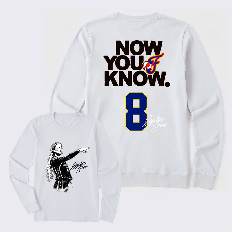 Sophie Cunningham Now You Know Double-Sided Basketball Graphic Long Sleeve T-Shirt