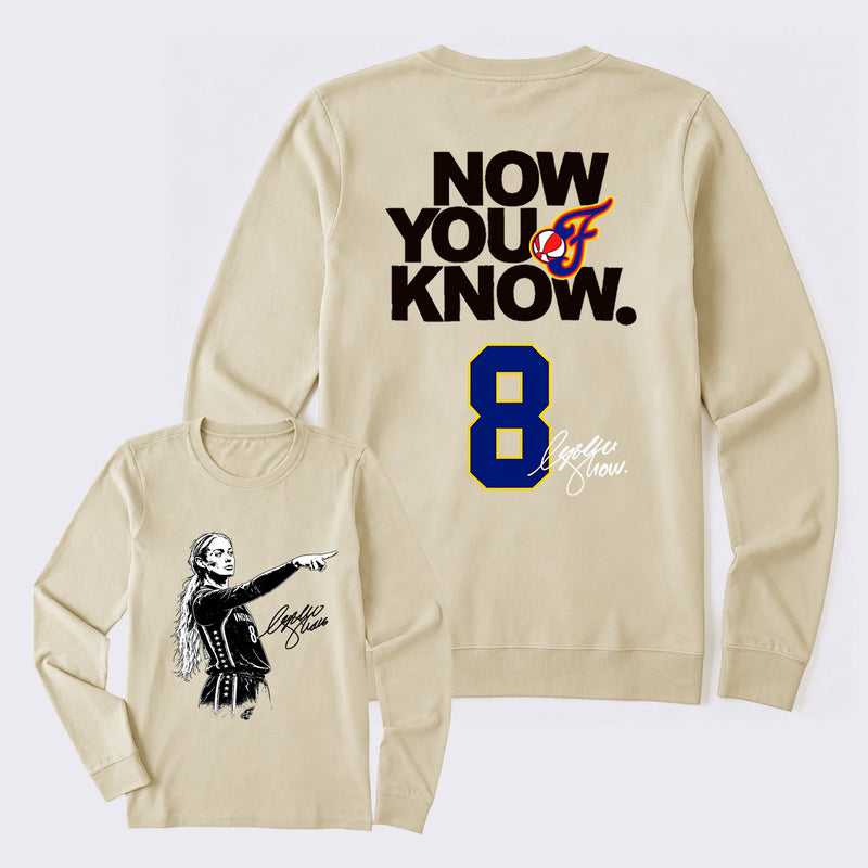 Sophie Cunningham Now You Know Double-Sided Basketball Graphic Long Sleeve T-Shirt