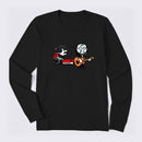 Cartoon Musicians Playing Guitar And Keyboard Graphic Long Sleeve T-Shirt