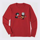 Cartoon Musicians Playing Guitar And Keyboard Graphic Long Sleeve T-Shirt