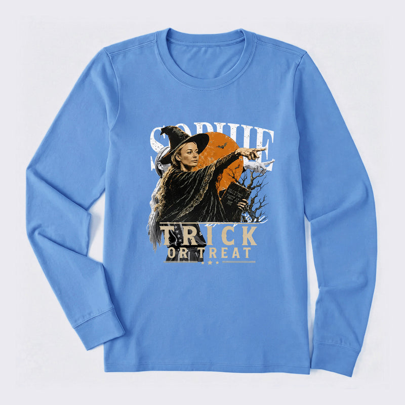 Sophie Basketball Halloween Point Trick or Treat Long Sleeve T-Shirt