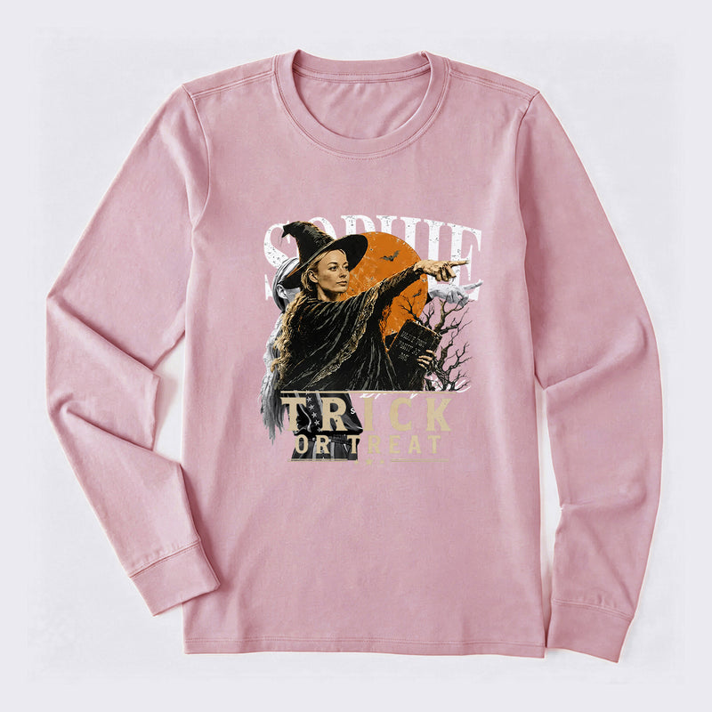 Sophie Basketball Halloween Point Trick or Treat Long Sleeve T-Shirt