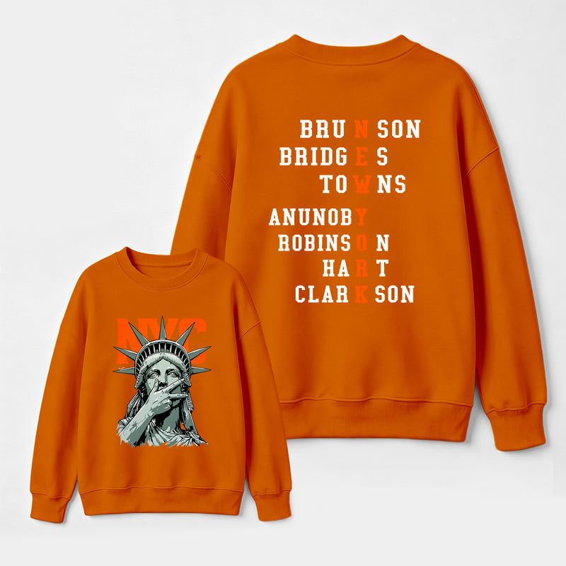 NewYork 2 Side Basketball Fans Sweatshirt