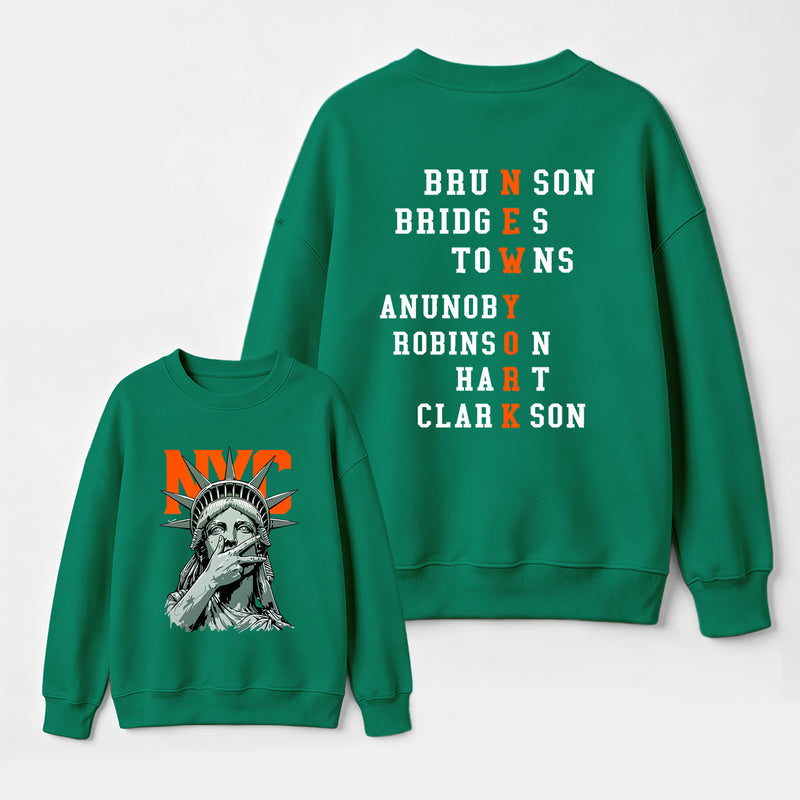 NewYork 2 Side Basketball Fans Sweatshirt