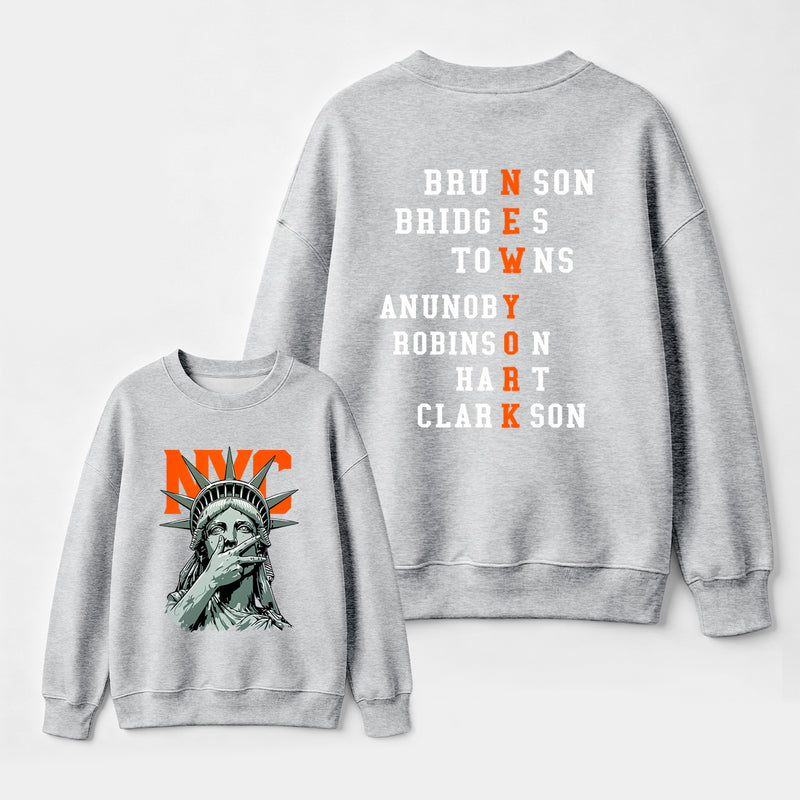 NewYork 2 Side Basketball Fans Sweatshirt