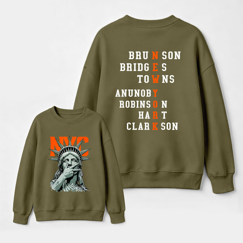 NewYork 2 Side Basketball Fans Sweatshirt
