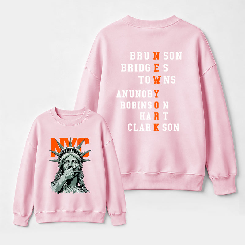 NewYork 2 Side Basketball Fans Sweatshirt