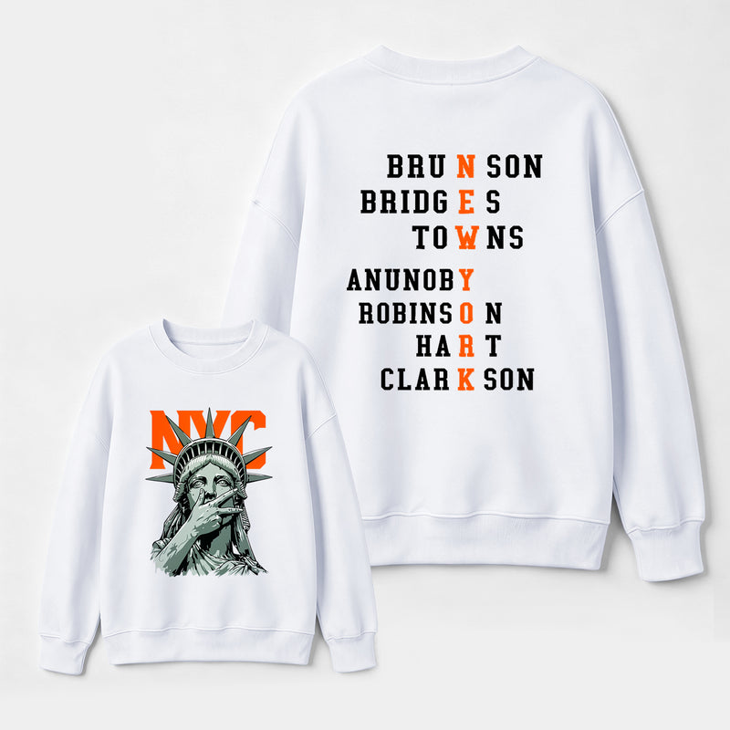 NewYork 2 Side Basketball Fans Sweatshirt