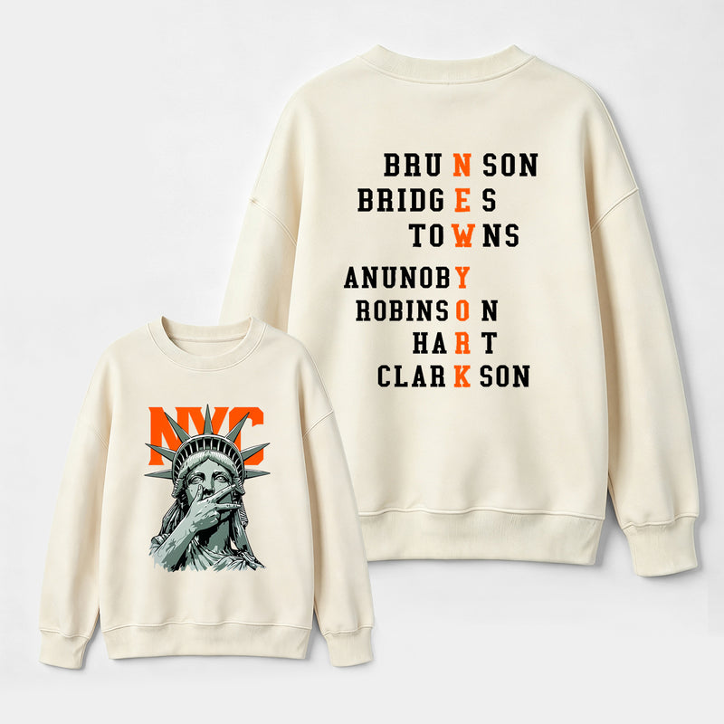 NewYork 2 Side Basketball Fans Sweatshirt