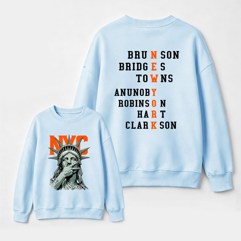 NewYork 2 Side Basketball Fans Sweatshirt