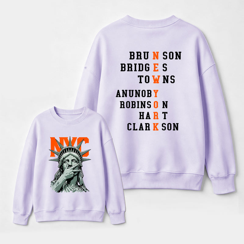 NewYork 2 Side Basketball Fans Sweatshirt