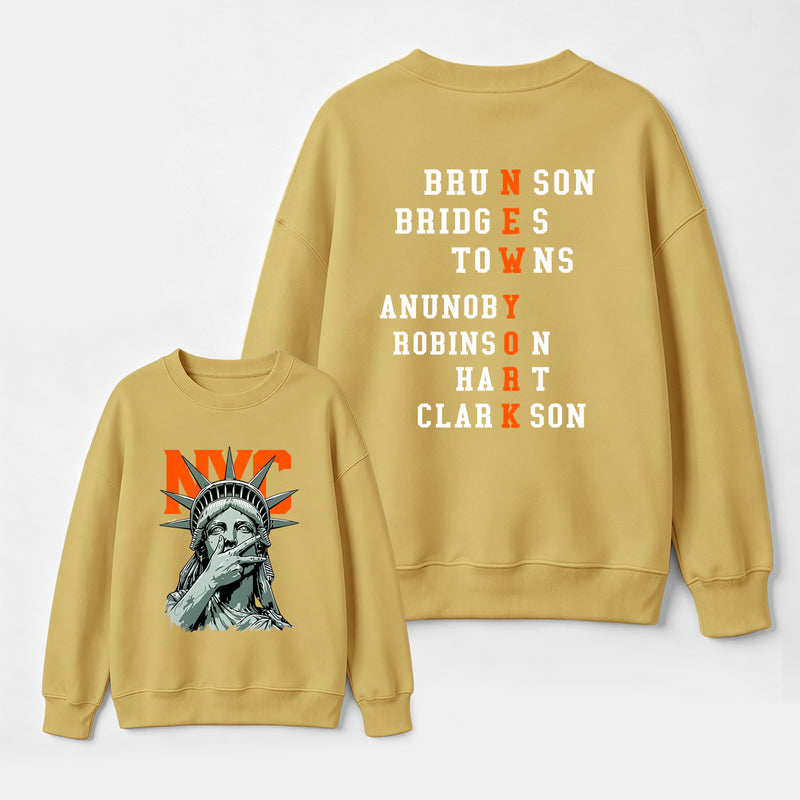 NewYork 2 Side Basketball Fans Sweatshirt