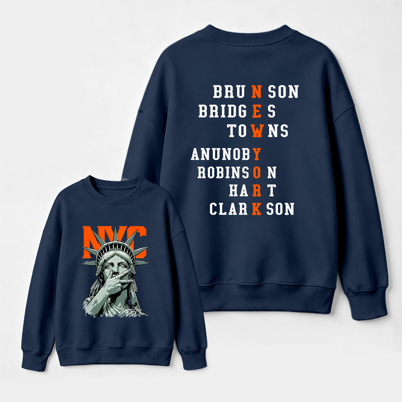 NewYork 2 Side Basketball Fans Sweatshirt
