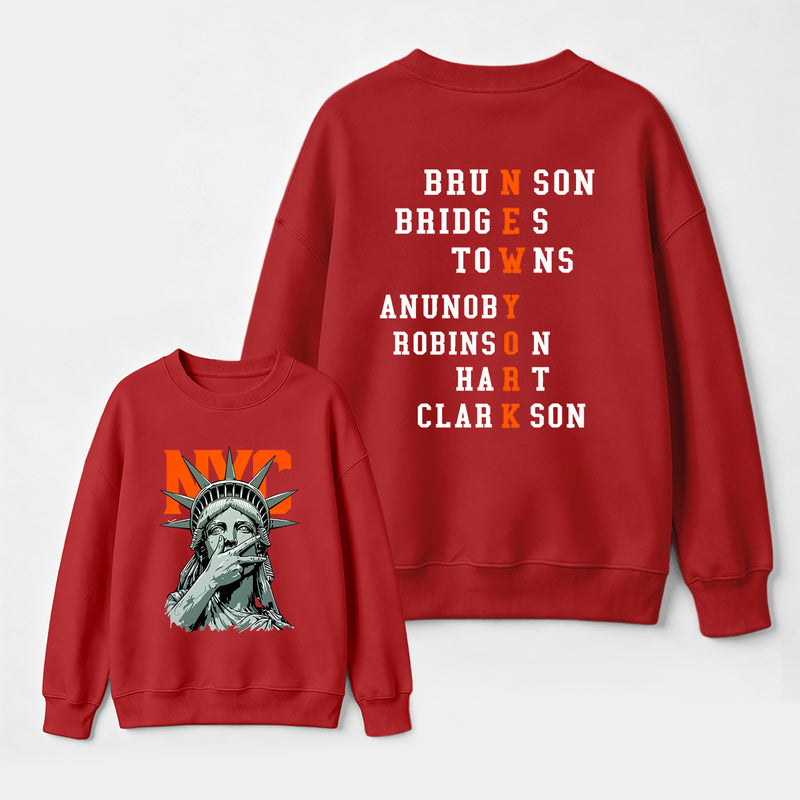 NewYork 2 Side Basketball Fans Sweatshirt
