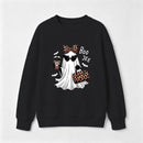 Boo-Jee Leopard Ghost Funny Fall Halloween Sweatshirt