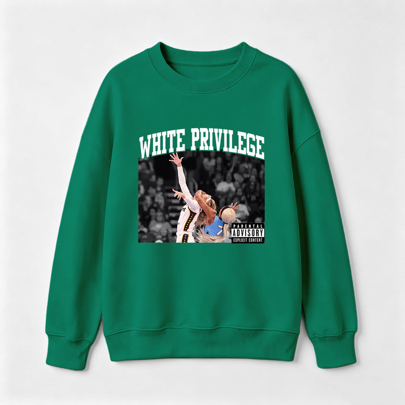 White Privilege Graphic Funny Basketball Meme Sweatshirt