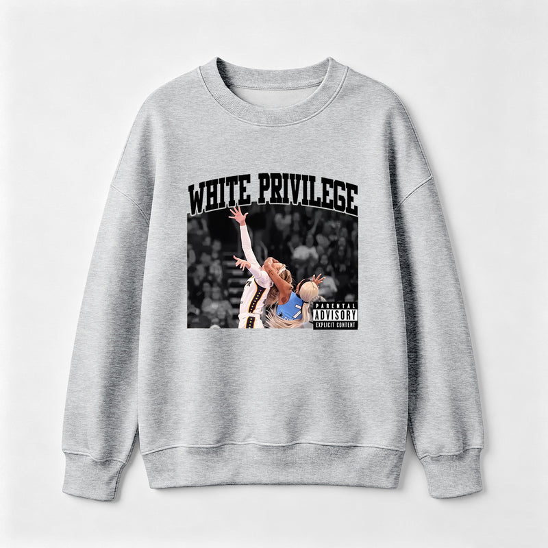 White Privilege Graphic Funny Basketball Meme Sweatshirt