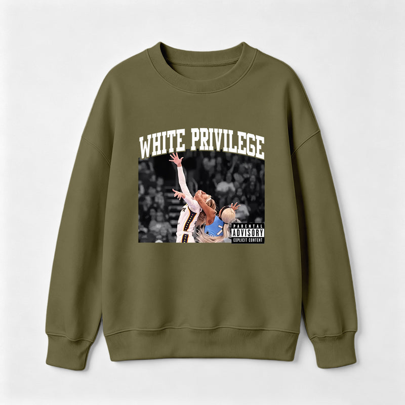 White Privilege Graphic Funny Basketball Meme Sweatshirt
