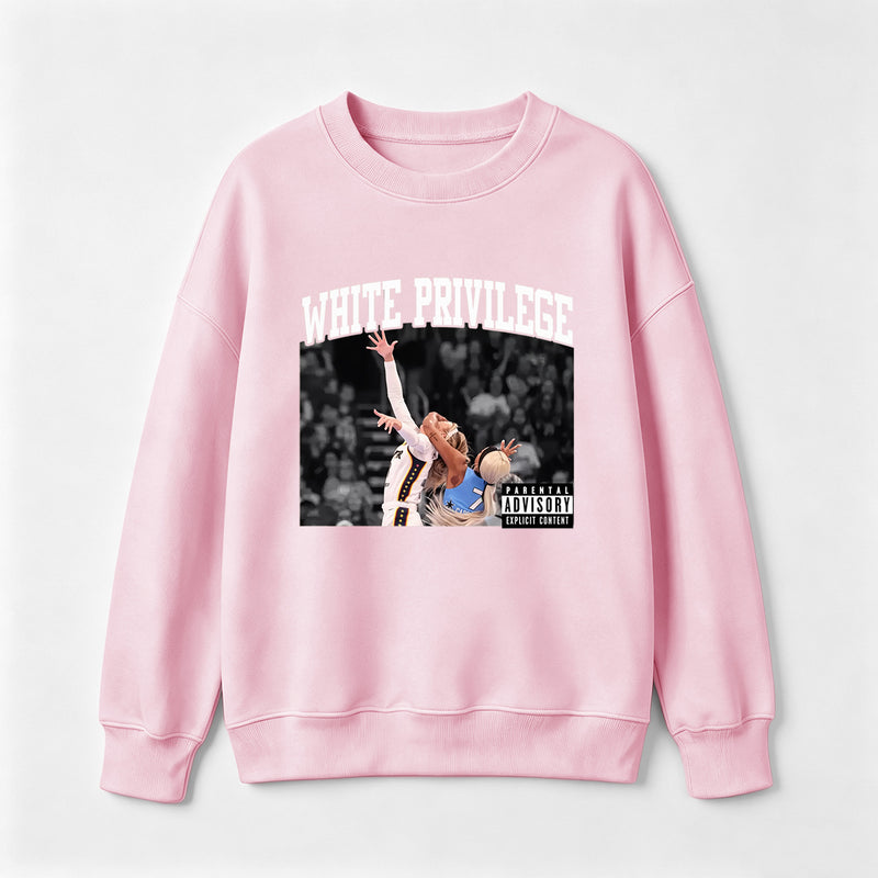 White Privilege Graphic Funny Basketball Meme Sweatshirt