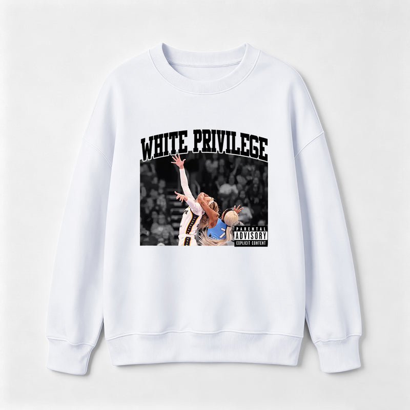 White Privilege Graphic Funny Basketball Meme Sweatshirt
