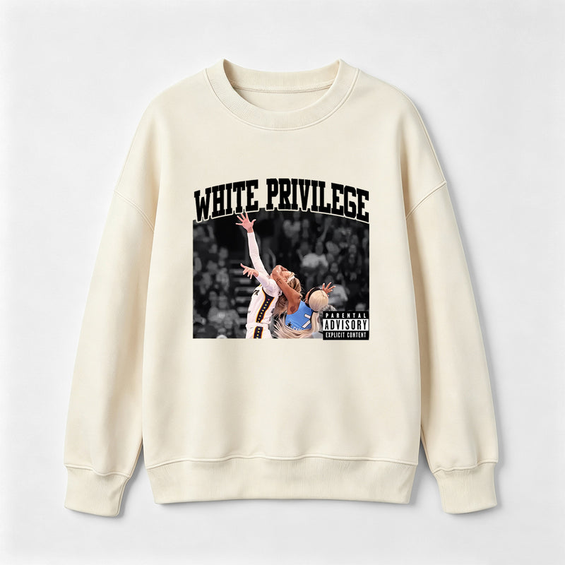White Privilege Graphic Funny Basketball Meme Sweatshirt