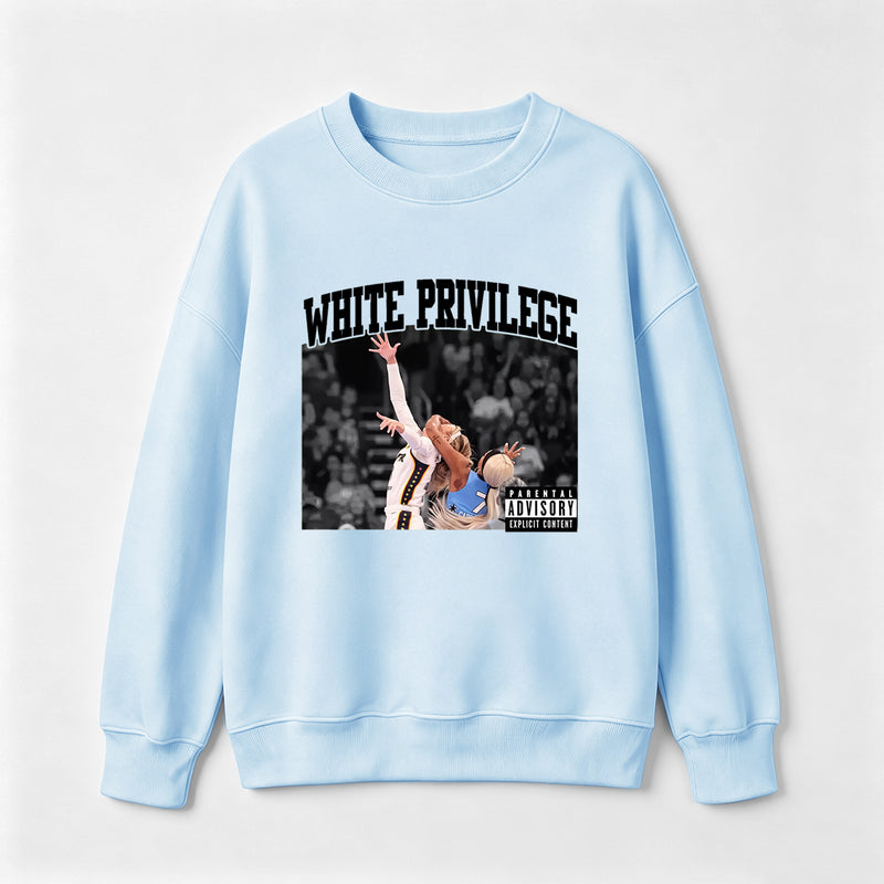 White Privilege Graphic Funny Basketball Meme Sweatshirt