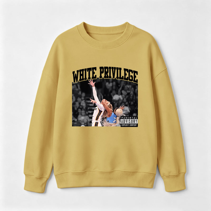 White Privilege Graphic Funny Basketball Meme Sweatshirt