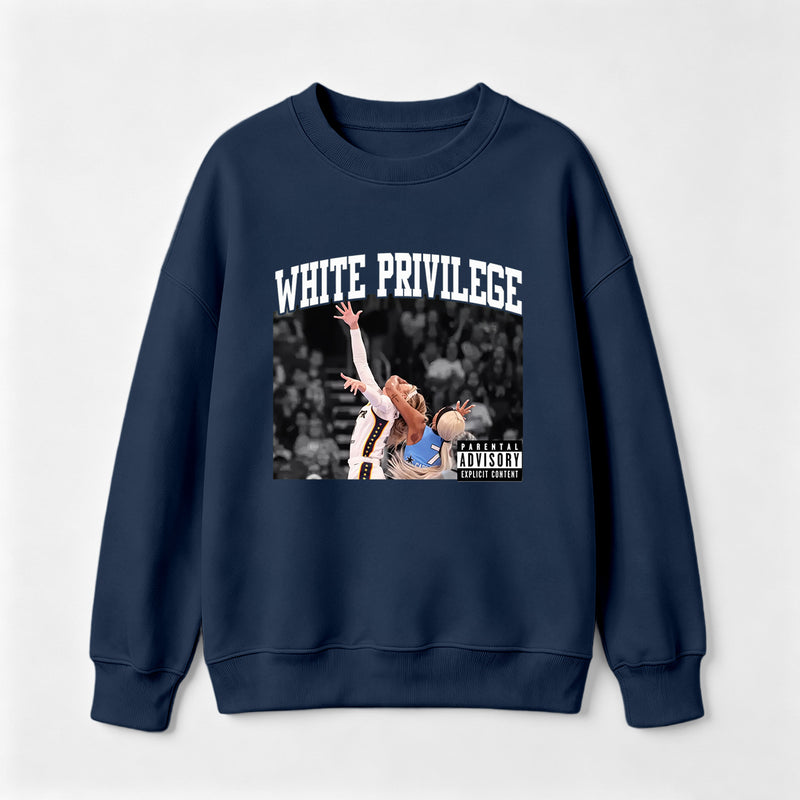 White Privilege Graphic Funny Basketball Meme Sweatshirt