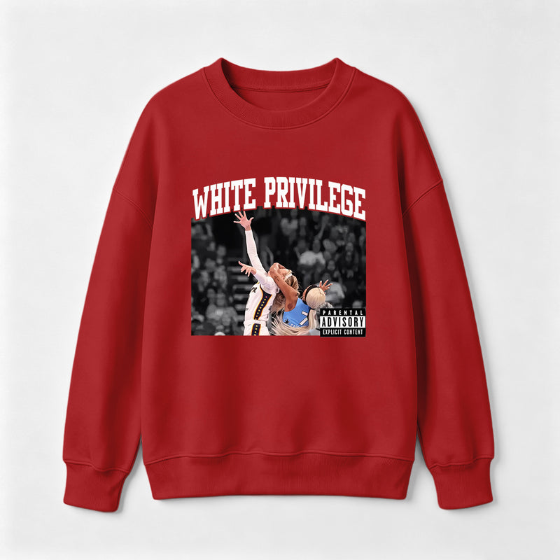 White Privilege Graphic Funny Basketball Meme Sweatshirt
