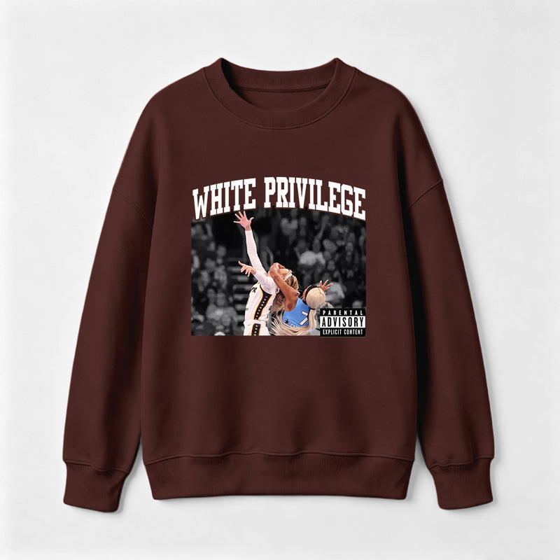 White Privilege Graphic Funny Basketball Meme Sweatshirt