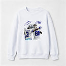 Vintage Close-Up Football Athlete Signature Graphic Sweatshirt