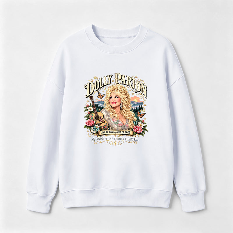 Country Music Tribute Dolly Parton Style Memorial Sweatshirt