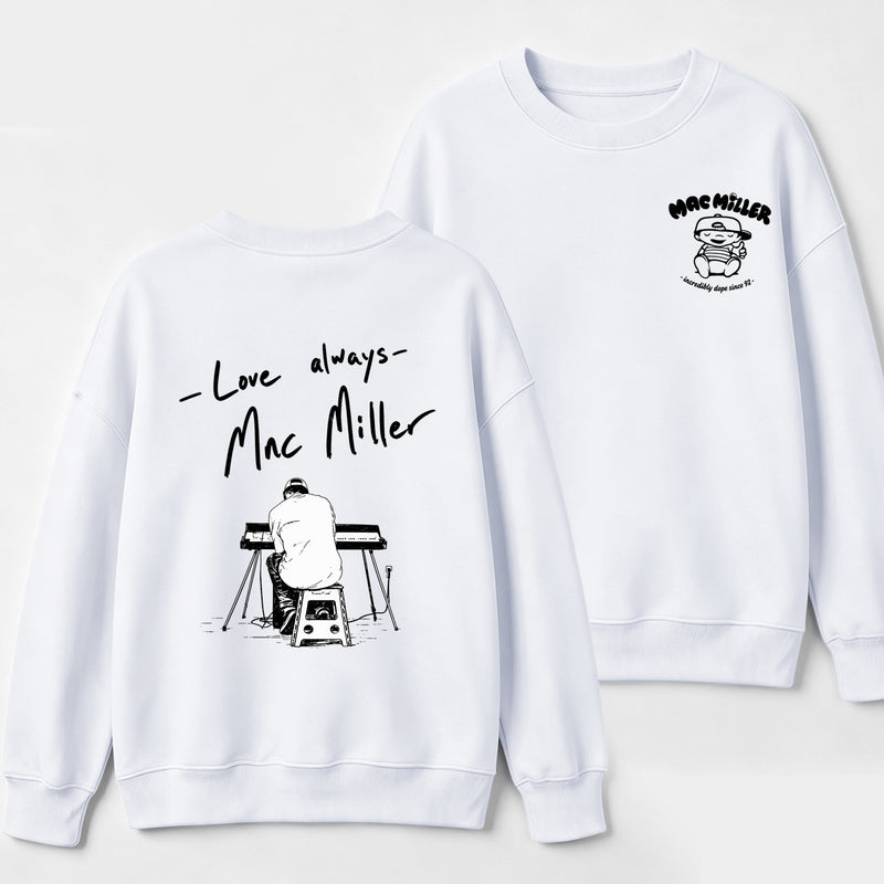 Mac Miller Love Always Vintage Hip Hop Graphic Sweatshirt