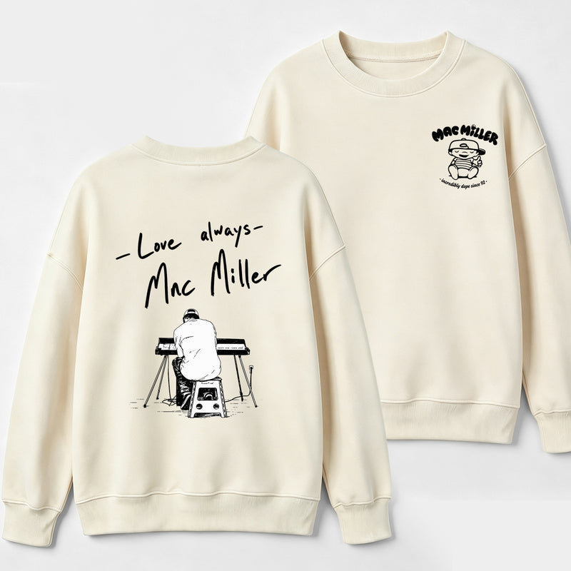 Mac Miller Love Always Vintage Hip Hop Graphic Sweatshirt