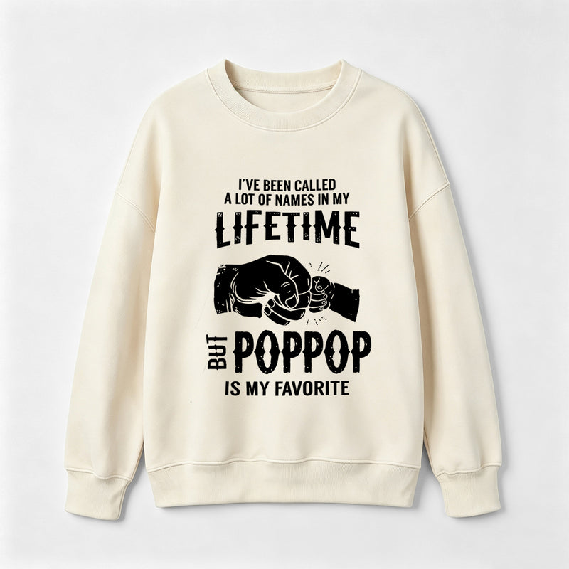 Pop Pop Name Graphic Casual Streetwear Sweatshirt