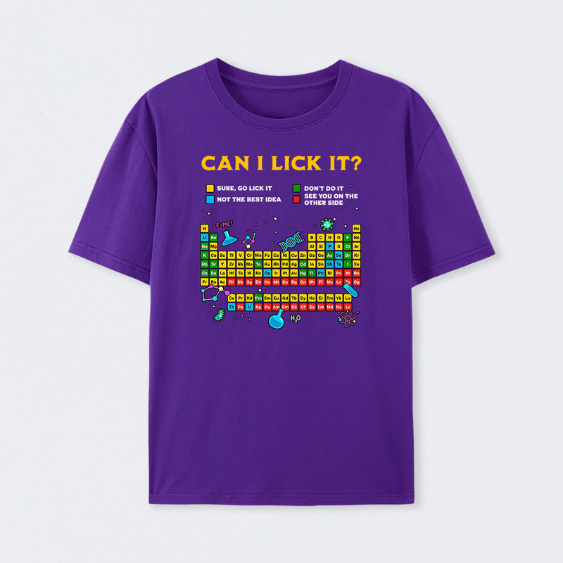 Purple Can I Lick It Periodic Table T-Shirt