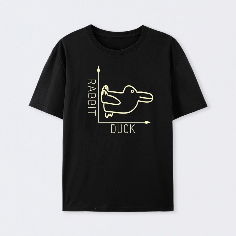 Black Rabbit or Duck Funny T-Shirt