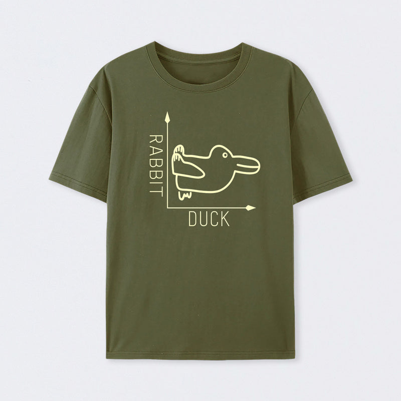 Army Green Rabbit or Duck Funny T-Shirt