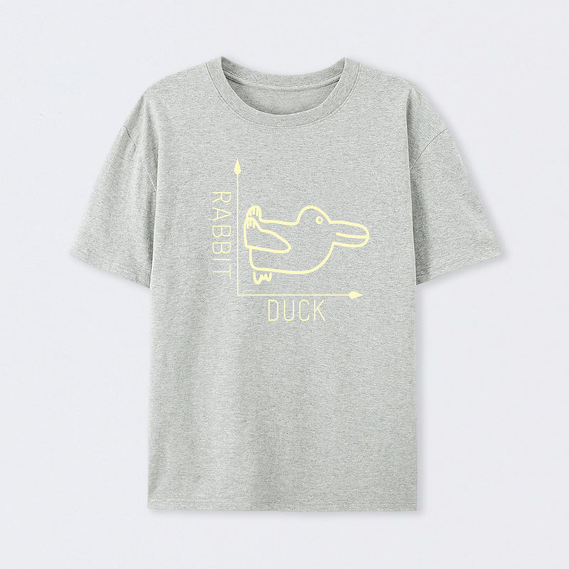 Grey Rabbit or Duck Funny T-Shirt