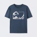 Navy The Great Fibonacci Wave Science T-Shirt