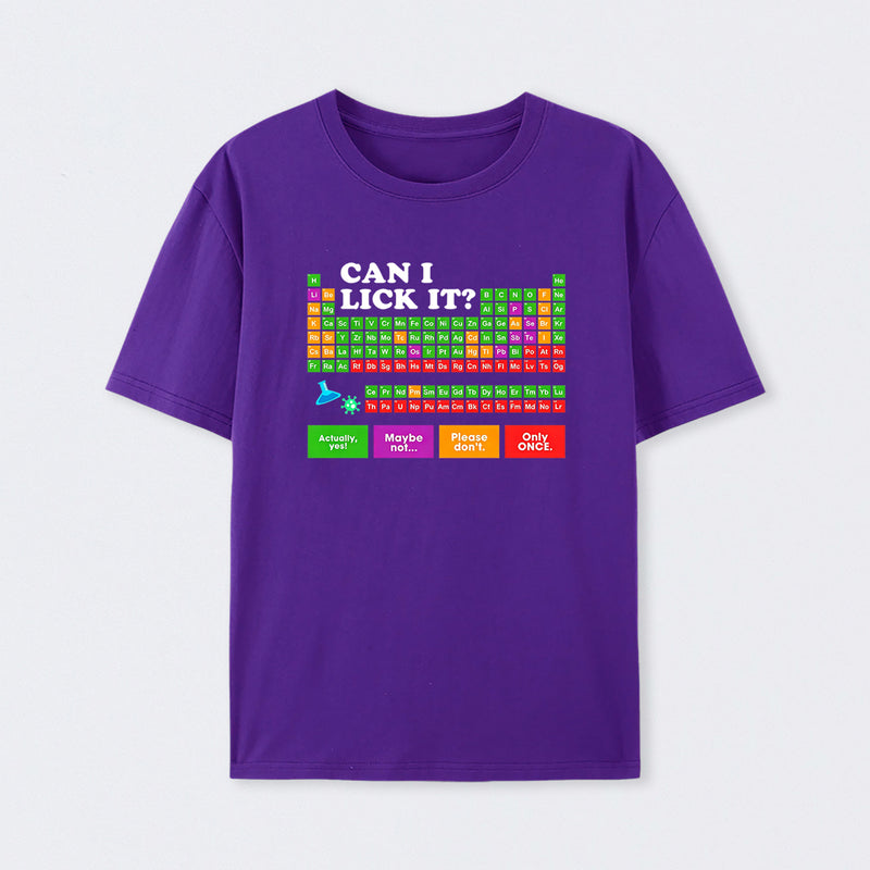 Purple Can I Lick It Periodic Table T-Shirt