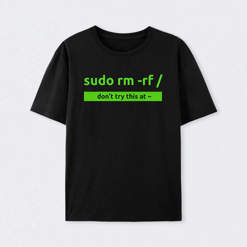 Black Sudo Linux Programming Command T-Shirt