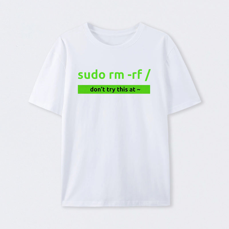 White Sudo Linux Programming Command T-Shirt