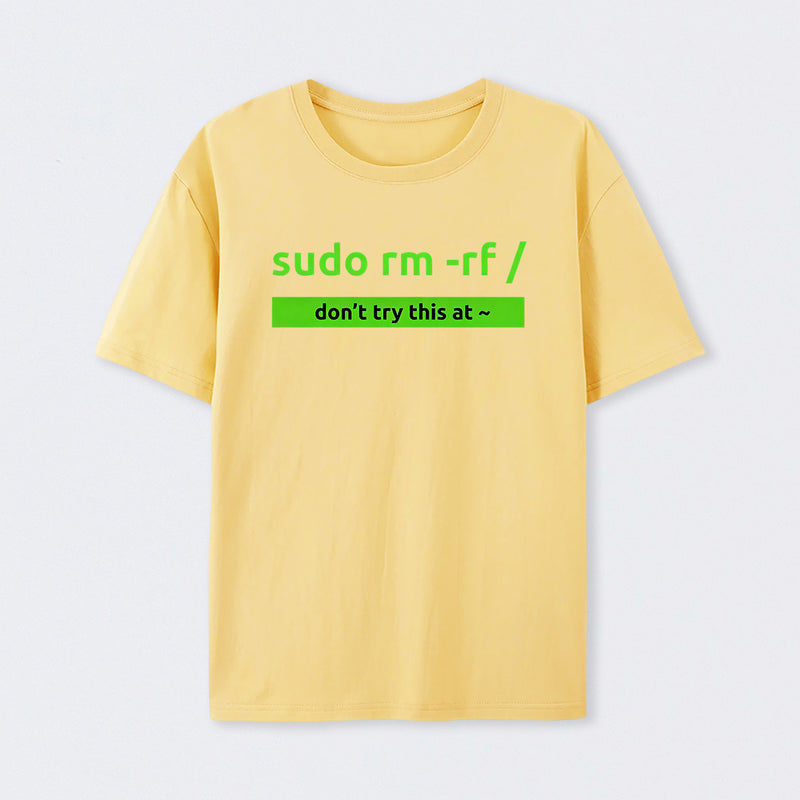 Yellow Sudo Linux Programming Command T-Shirt