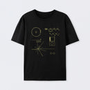 Black The Voyager Golden Record T-Shirt