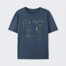 Navy The Voyager Golden Record T-Shirt