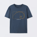 Navy Fibonacci Math Art Science Engineer T-Shirt