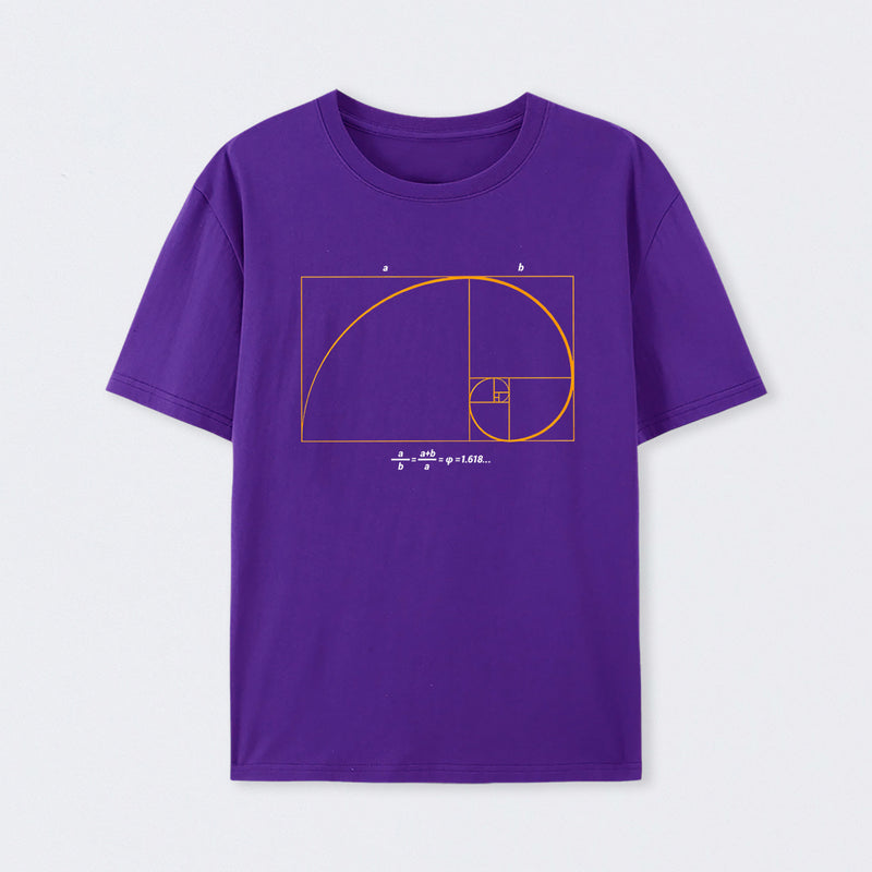 Purple Fibonacci Math Art Science Engineer T-Shirt